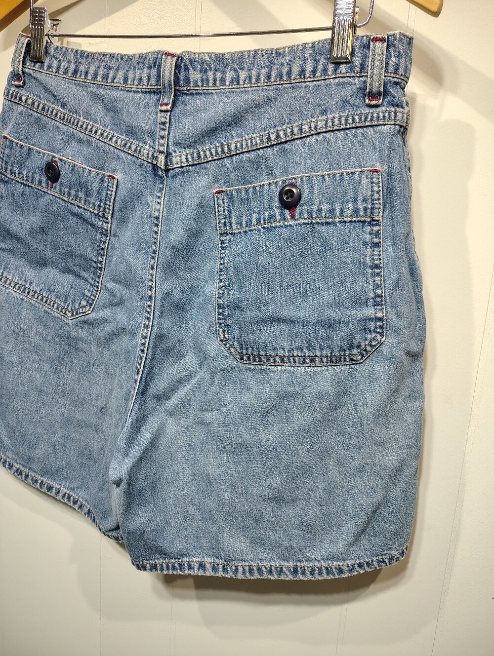 Vintage Faded Glory Denim Jorts High Waisted Cargo Carpenter Shorts Size 11/12 - Picture 5 of 7